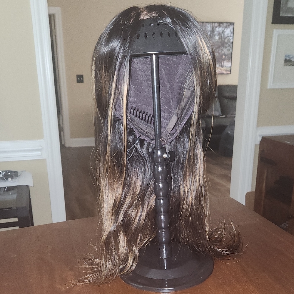 Unice Elegant Black and Brown Women's Human Hair Wig